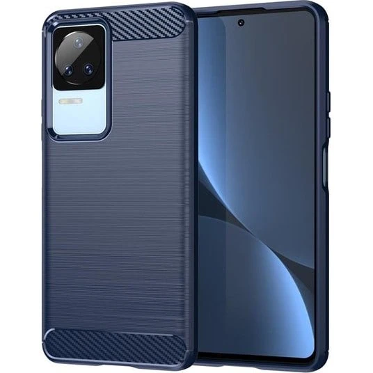 Hurtel Carbon Case til Xiaomi Poco F4 5G - Blå