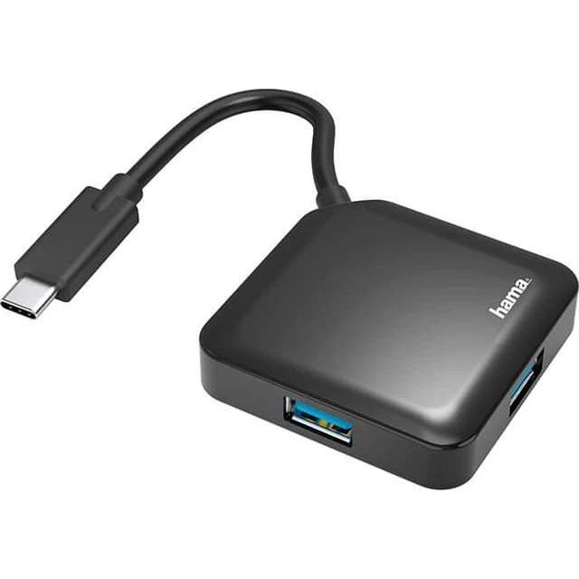 Hama 00200112 USB-C Hub 4x USB 3.2 Gen 1 5 Gbit/s Sort
