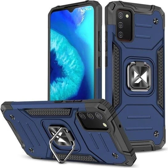 Wozinsky Ring Armor Hybrid Cover til Samsung Galaxy A03s - Blå