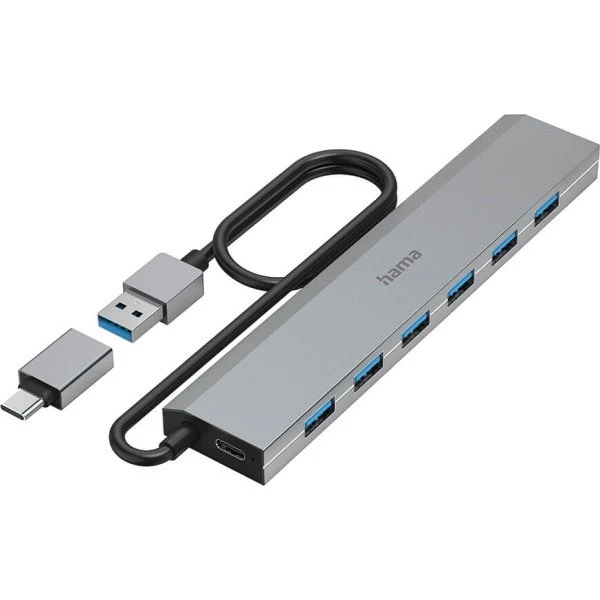 Hama USB Hub 7 porte (6x USB-A + 1x USB-C)