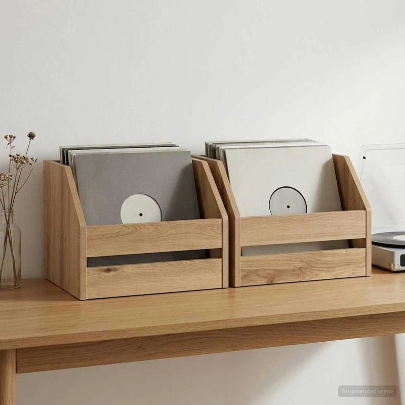 vidaXL Vinylalbum kasse 2 stk. Artisan-eg 38 x 30 x 29 cm