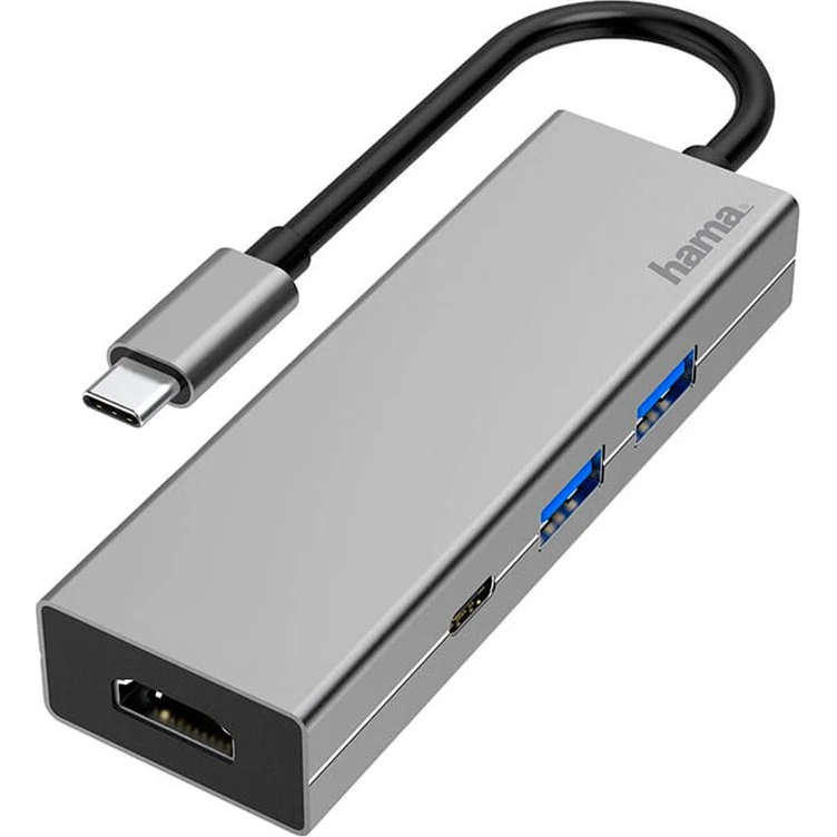 Hama USB-C Multiadapter 4x HDMI + USB-A/USB-C (4K, PD)