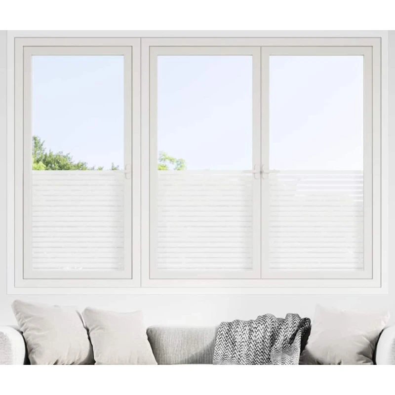 vidaXL Vinduesfolie 4 stk. Stribemønster Matteret PVC 45x500 cm