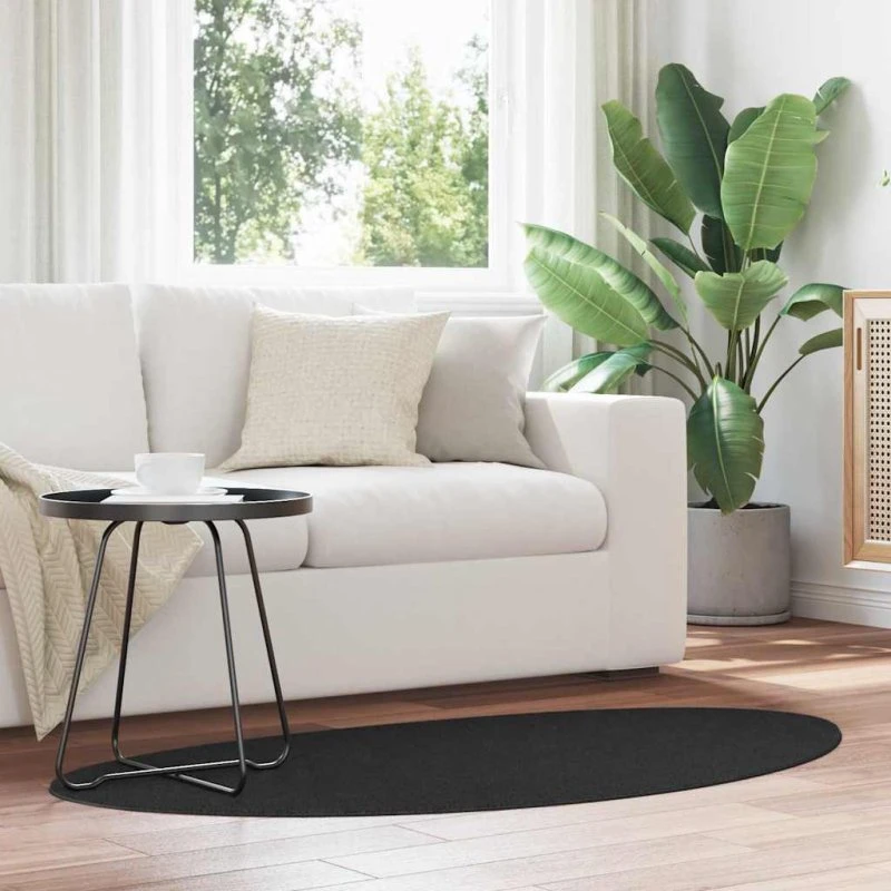 vidaXL Tæppe HUARTE Sort 80 x 150 cm