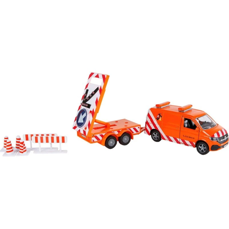 Kids Globe VW Transporter Modelbil med Lys, Lyd og Pilevogn
