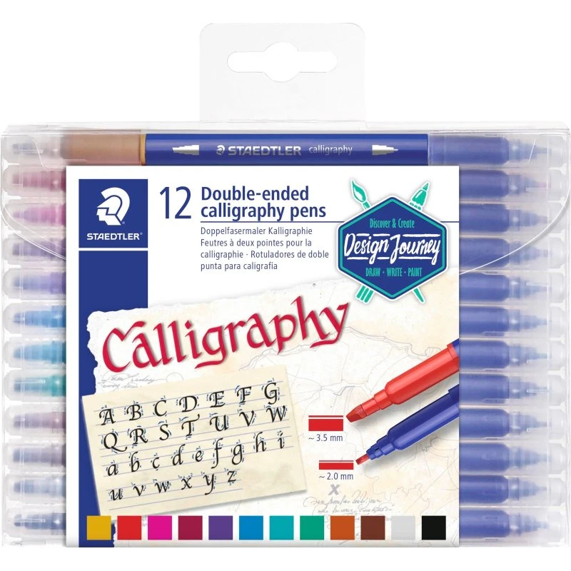 Staedtler Kalligrafipen Duo 2,0+3,5 mm (12 stk.)