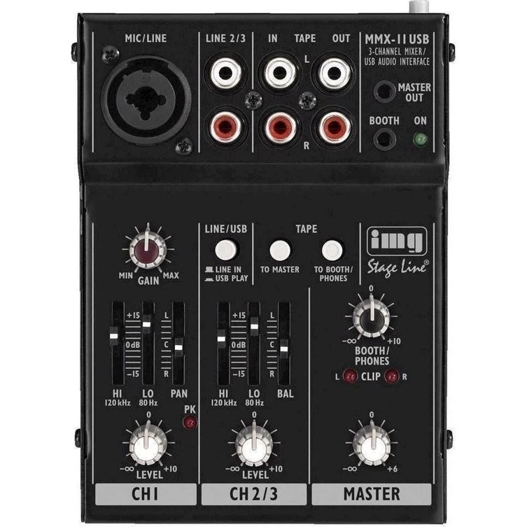 IMG Stage Line MMX-11USB 2-kanals mixer med USB interface