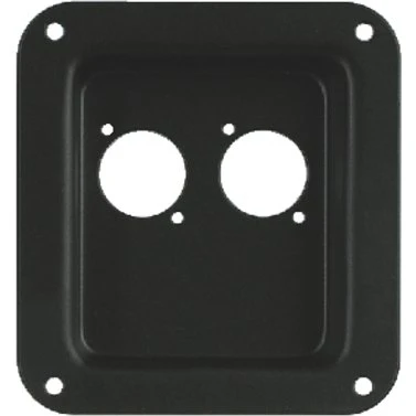 Monacor CP-5/SW Monteringsplade til 2 Speakonstik - Sort