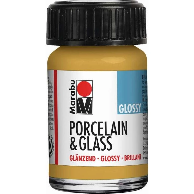 Marabu Glas- og porcelænsmaling - Metallic Guld - 15 ml