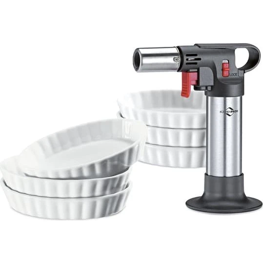 Kuchenprofi Deluxe Crème Brûlée Sæt, 7 dele med brænder og skåle
