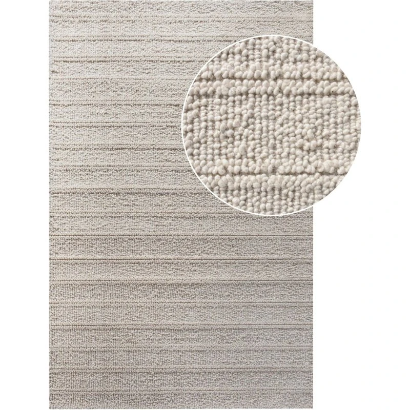 HOUSE NORDIC Dehli håndvævet tæppe 160x230 cm - råhvid