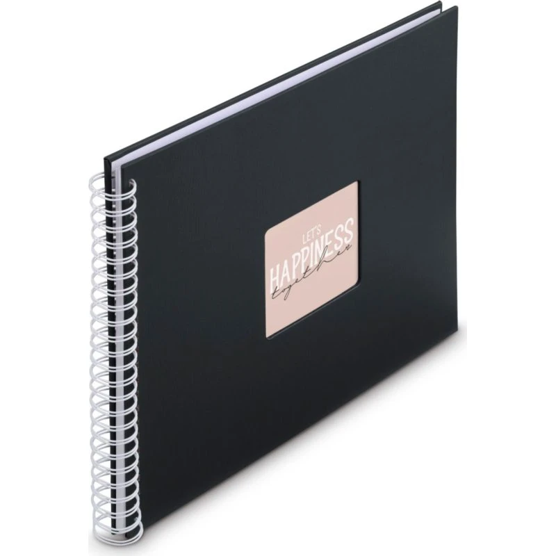 Hama Fine Art Spiral Fotoalbum 36x32 cm - 50 hvide sider - Sort