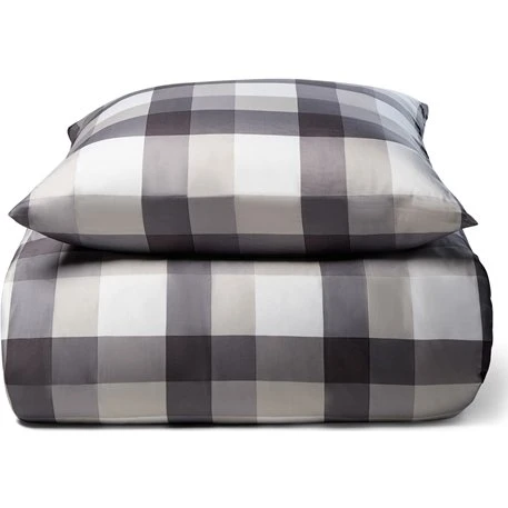 Nature By Borg bambus sengetøj 200x220 - Store grå tern, 300TC