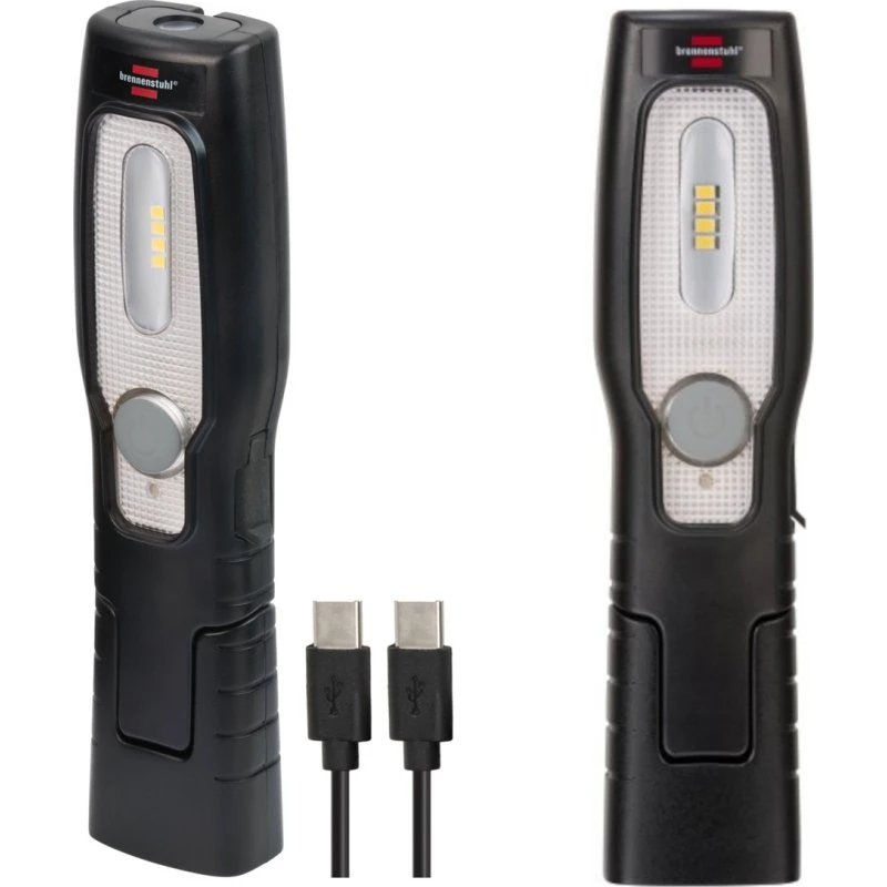 Brennenstuhl HL 201 LED Håndlampe - 250lm med magnet og batteri