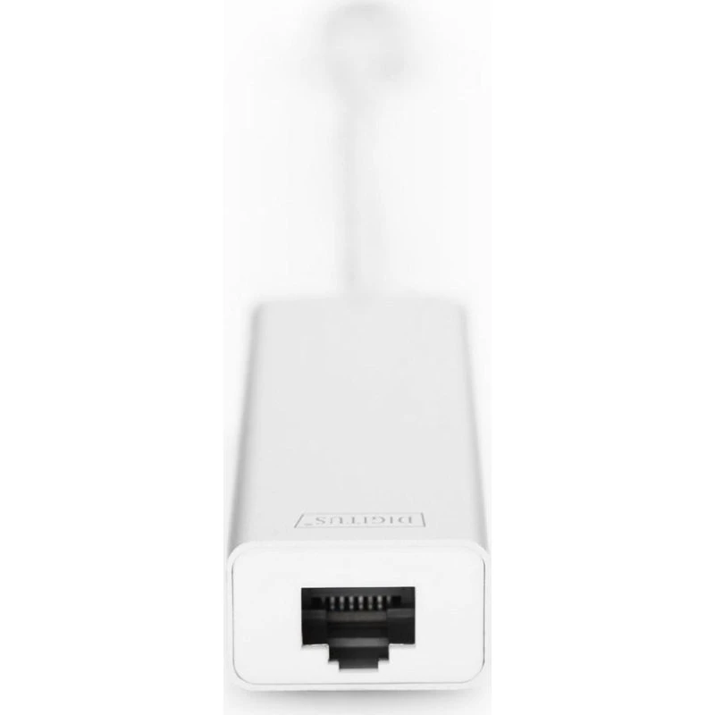 DIGITUS DA-70250-1 USB-hub med 3x USB 3.2 og RJ45 Ethernet, Hvid