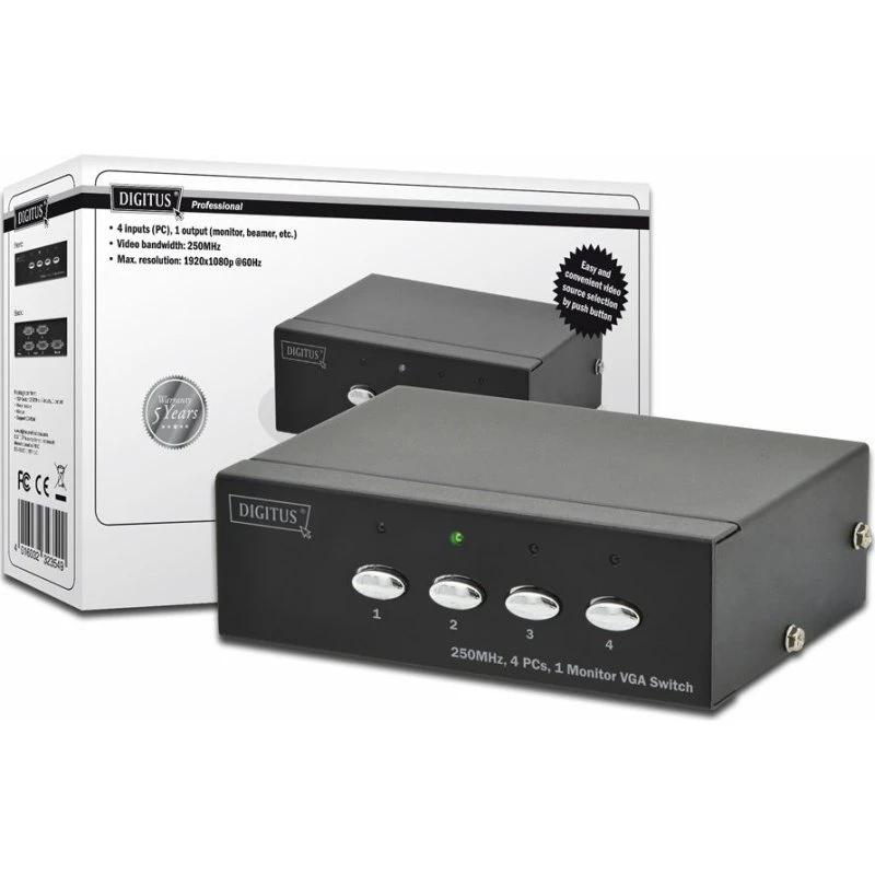 Digitus VGA Video Switch 4-i-1 (1920x1080)