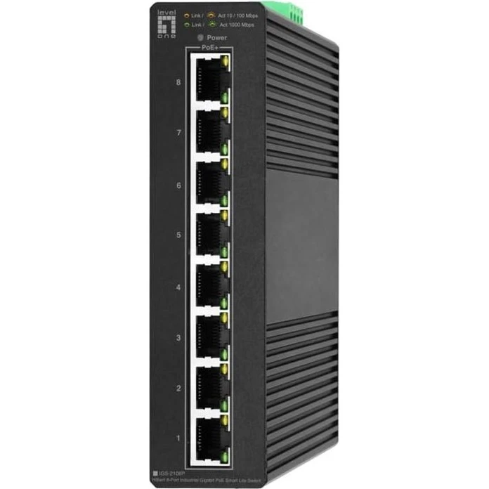 LevelOne Hilbert IGS-2108P Industriel 8-port Gigabit PoE+ Switch