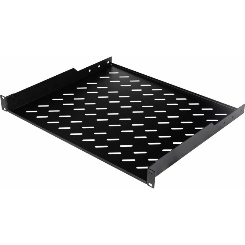 EQUIP Fast Rackhylde 19" 1U - Sort (600 mm)