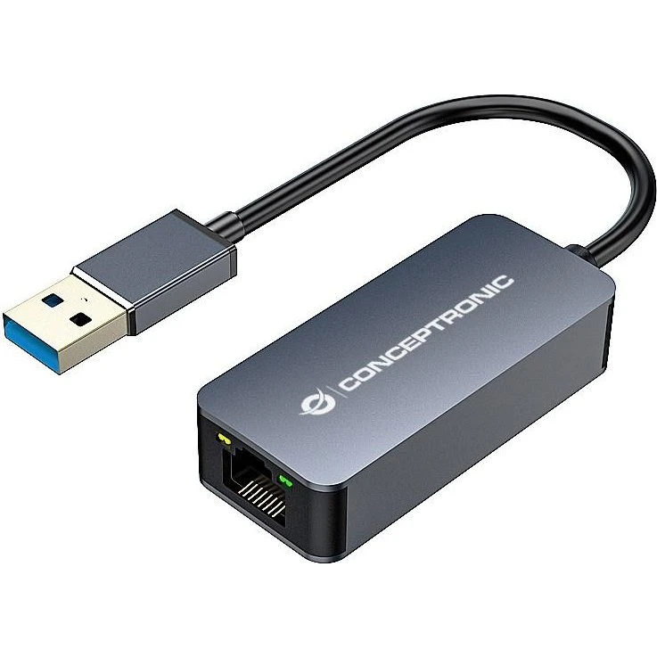 Conceptronic ABBY Ethernet-adapter USB 3.2 Gen 1, 2,5 Gbit/s, Grå