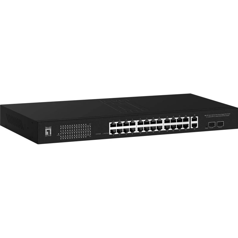 LevelOne GEP-2841 26-port Gigabit PoE Switch med 2 SFP