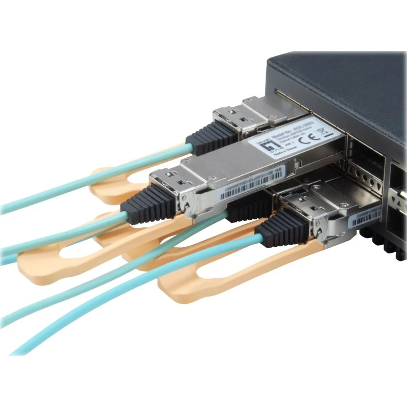 LevelOne 100GBase-AOC QSFP28 til SFP28 Fiberoptik 2m Blå