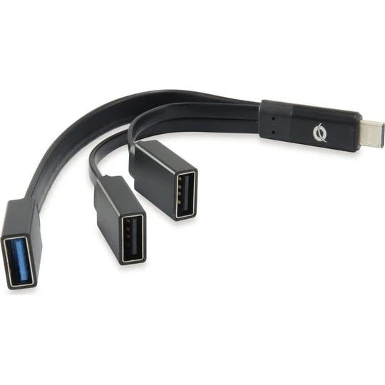 Conceptronic HUBBIES01B USB-C Hub 3.2 Gen 2 - 5000 Mbit/s Sort