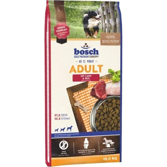 Bosch Adult Lam & Ris 15 kg - Hvedefri hundefoder
