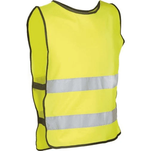 Neongul refleksvest til voksne med velcrolukning