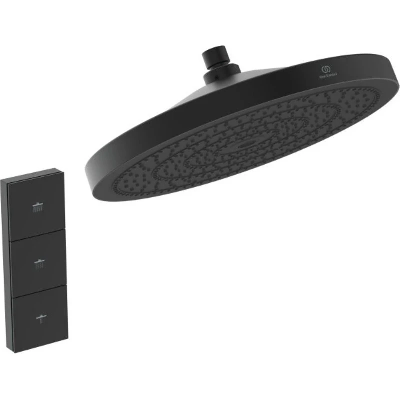 Ideal Standard Idealrain Solos brusehoved, Ø30 cm, sort