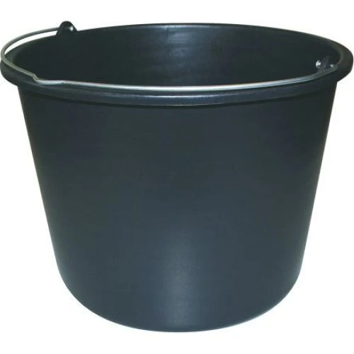 Ryom Spand sort plast 12 ltr. med galvaniseret hank