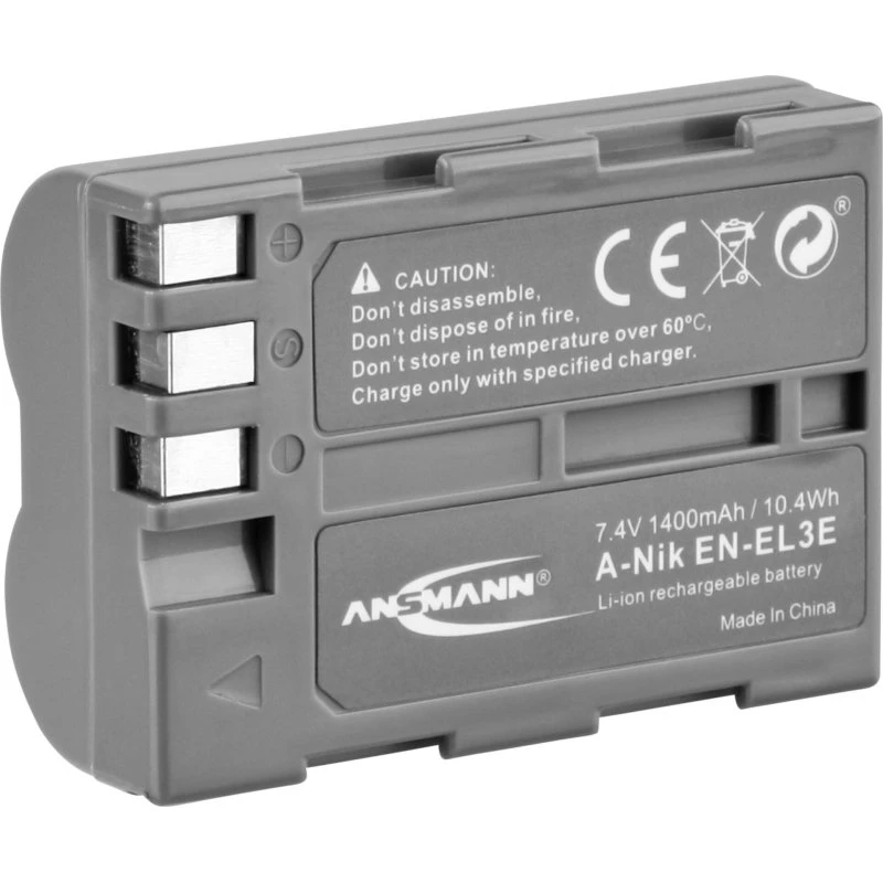 Ansmann A-Nik EN EL 3E Li-Ion Batteri til Nikon (1400 mAh)