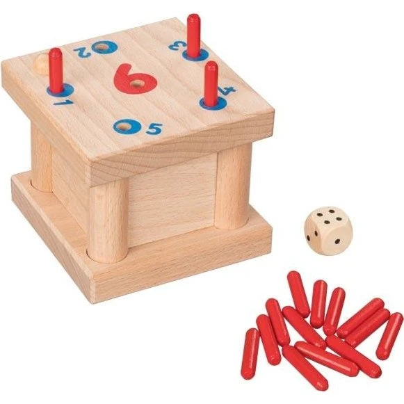 Goki Wooden Tricky 6 Pegs Game - Træspil til 5+ år