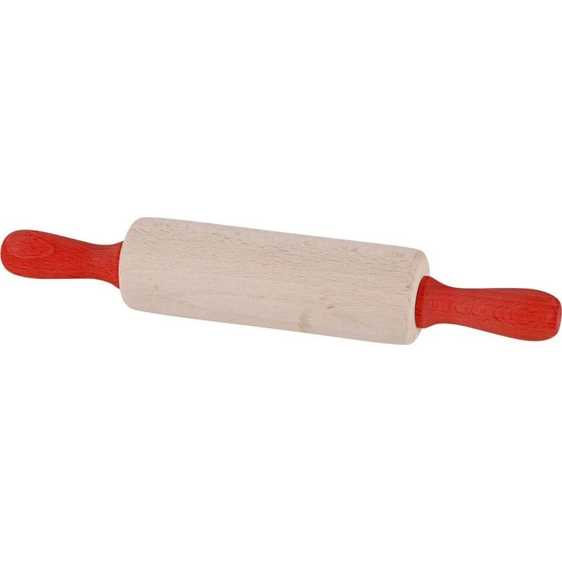 Goki Træ-kagerulle 21 cm med røde håndtag