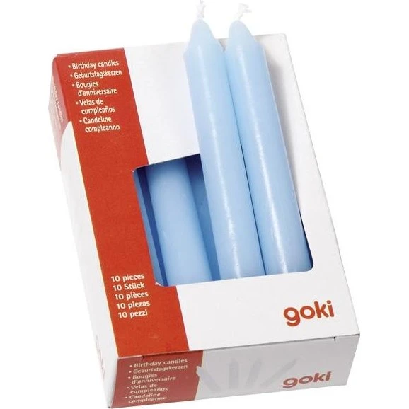 Goki 15427 Cylinder Vokslys, Blå - 10 stk.