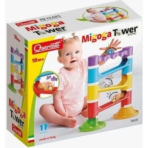 Quercetti Migoga kuglebane tårn med lyd, 17 dele