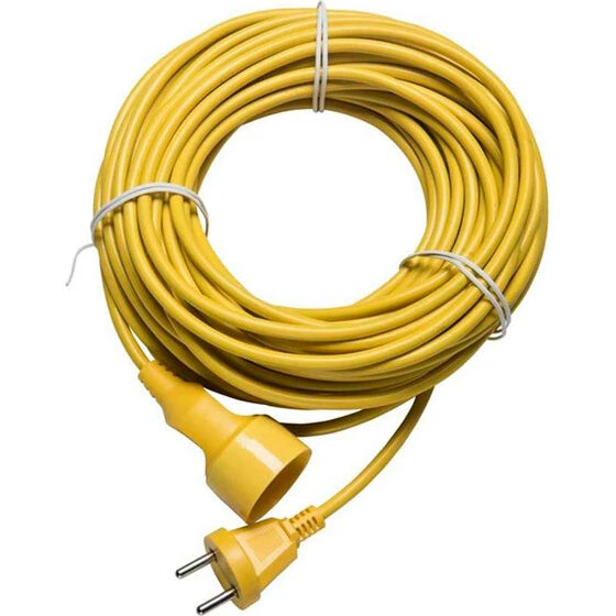 GRIPO kabelsæt PVC 20 m 2x1,5 mm² gul (DK-stik, uden jord)