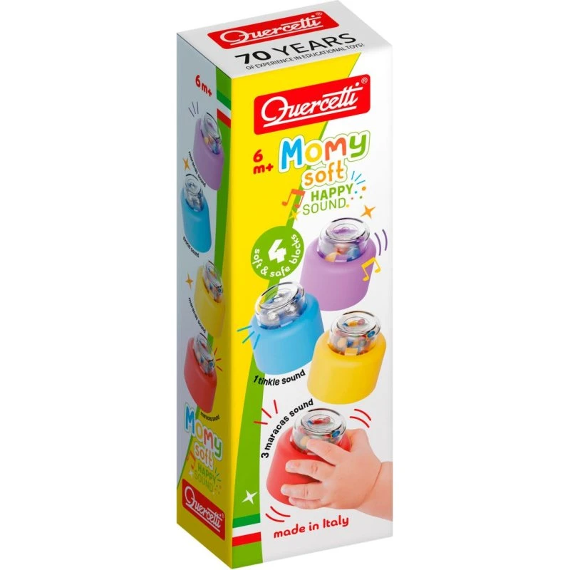 Quercetti Momy Soft 4 stk — bløde lydklodser