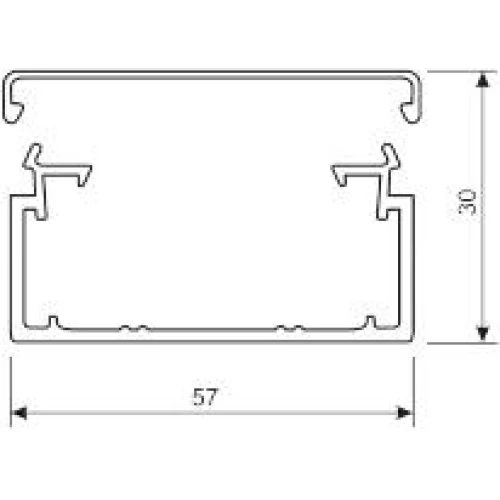 Hager Kabelkanal Komplet LF 30060 Grå RAL 7030
