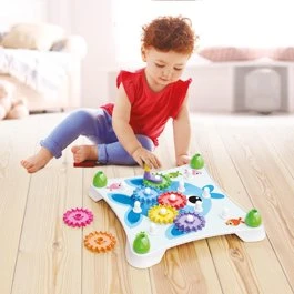 Quercetti Peggy Gears - Tandhjulsspil med dyr (2-6 år)