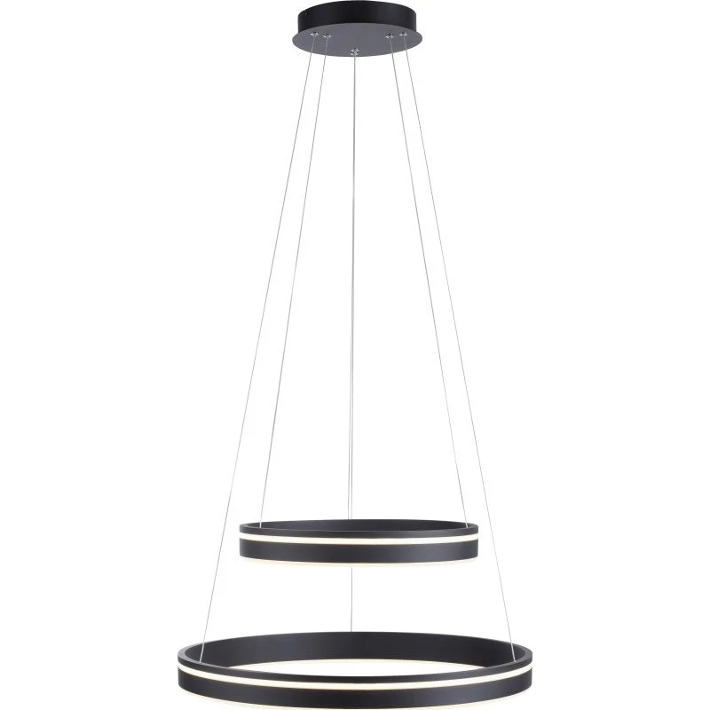 Paul Neuhaus Q-Vito LED-pendel med 2 lysringe, sort