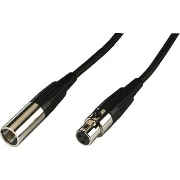 MONACOR MCM-500/SW Mini XLR-kabel 5 m, sort