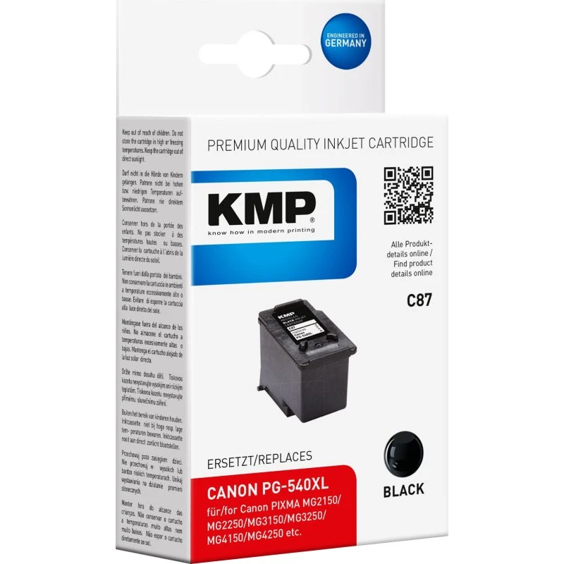 KMP C87 Sort Blækpatron til Canon PIXMA - 600 sider