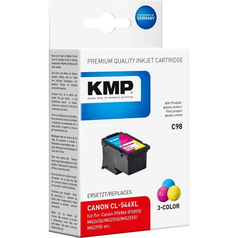 KMP C98 Farveblæk (Cyan, Magenta, Gul) til Canon PIXMA