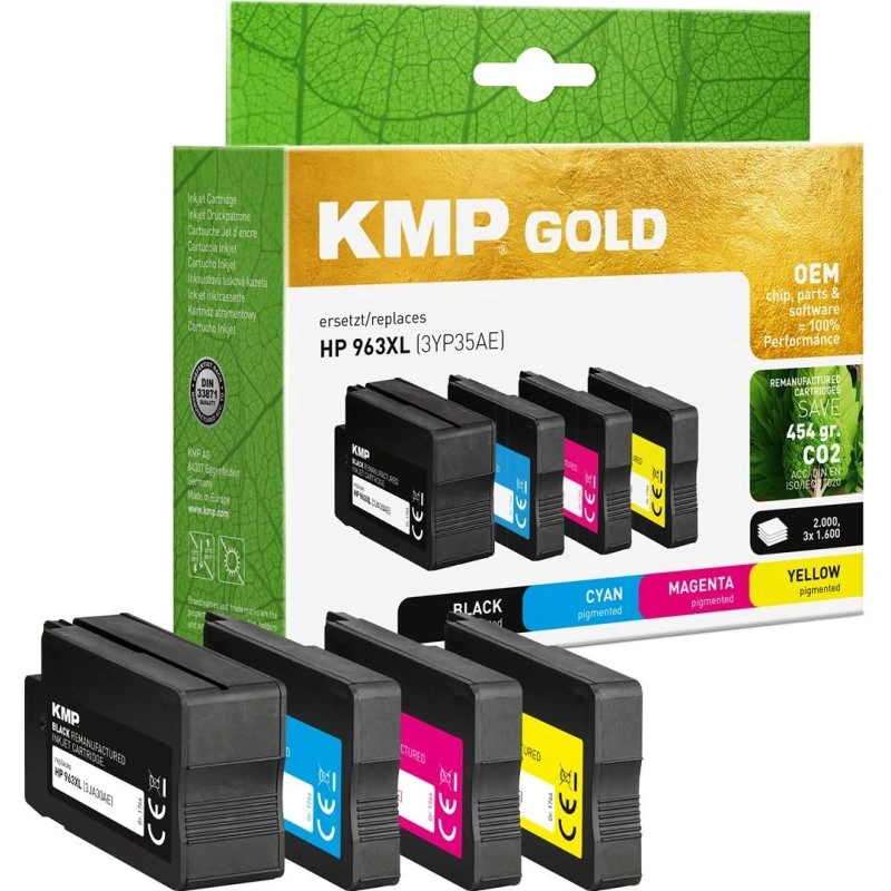 KMP Blækpatroner til HP 963XL - Kompatibel XL Multipack (4 stk.)