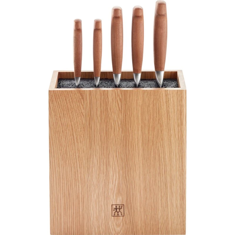 ZWILLING VIER STERNE Knivsæt med knivblok, 6 dele, Brun