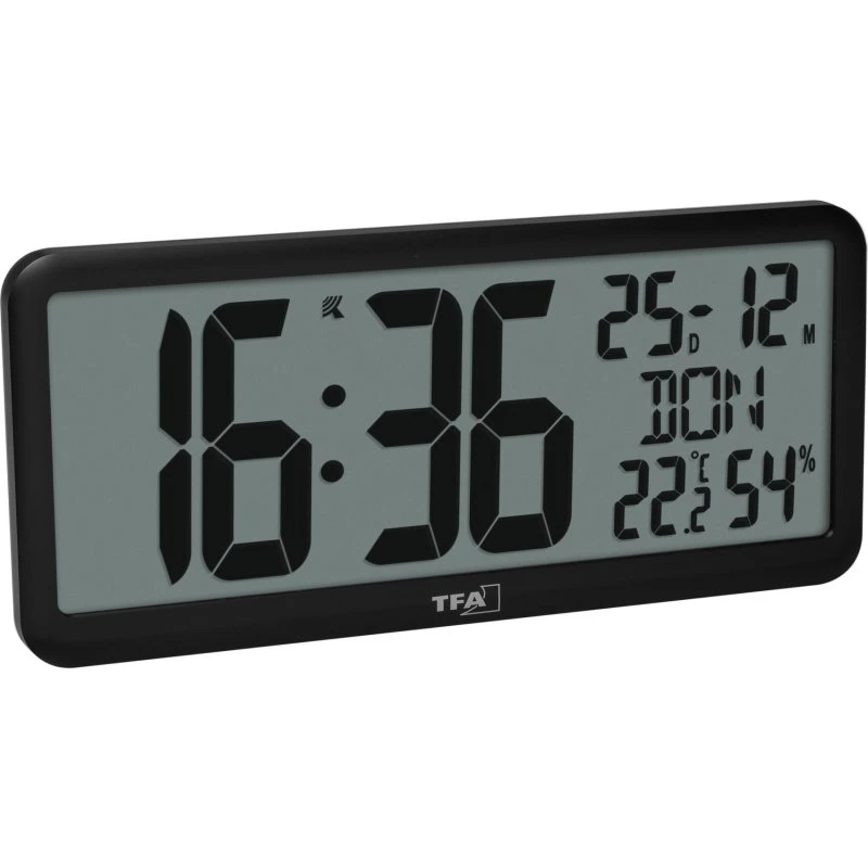 TFA 60.4525.01 Digitalt Vækkeur - Sort