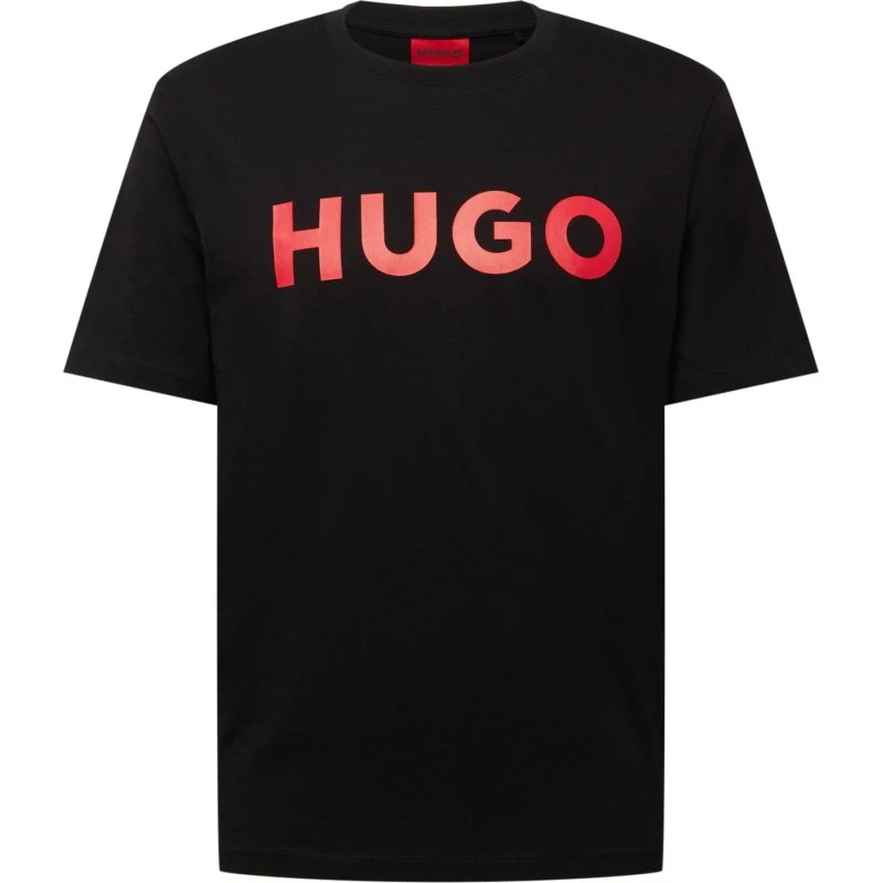HUGO Dulivio T-shirt i rød/sort med logoprint