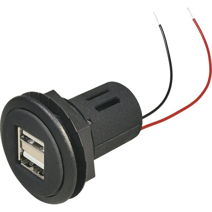 Pro Car USB udtag 2 x USB A, 5A, 8-28V til bil og lastbil
