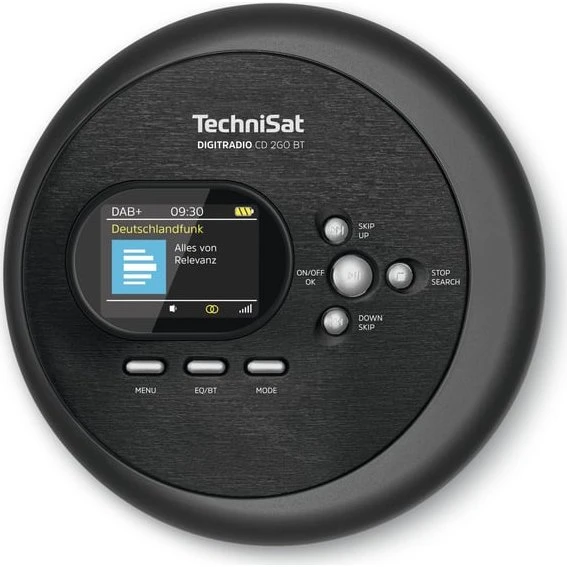 TechniSat DIGITRADIO CD 2GO BT Sort Bærbar CD- og DAB+ afspiller