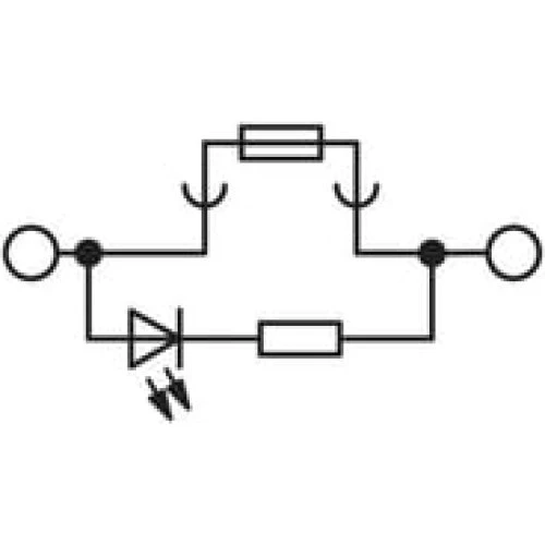 Phoenix Contact ST 4-FSI/C-LED 24 Sikringsrækkeklemme, Sort